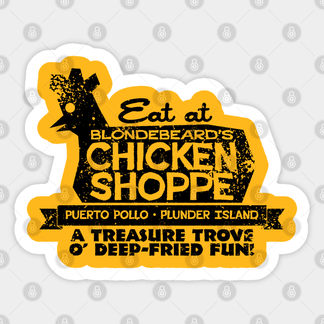 Blondebeard’s Chicken Shoppe Sticker by Geekeria Deluxe